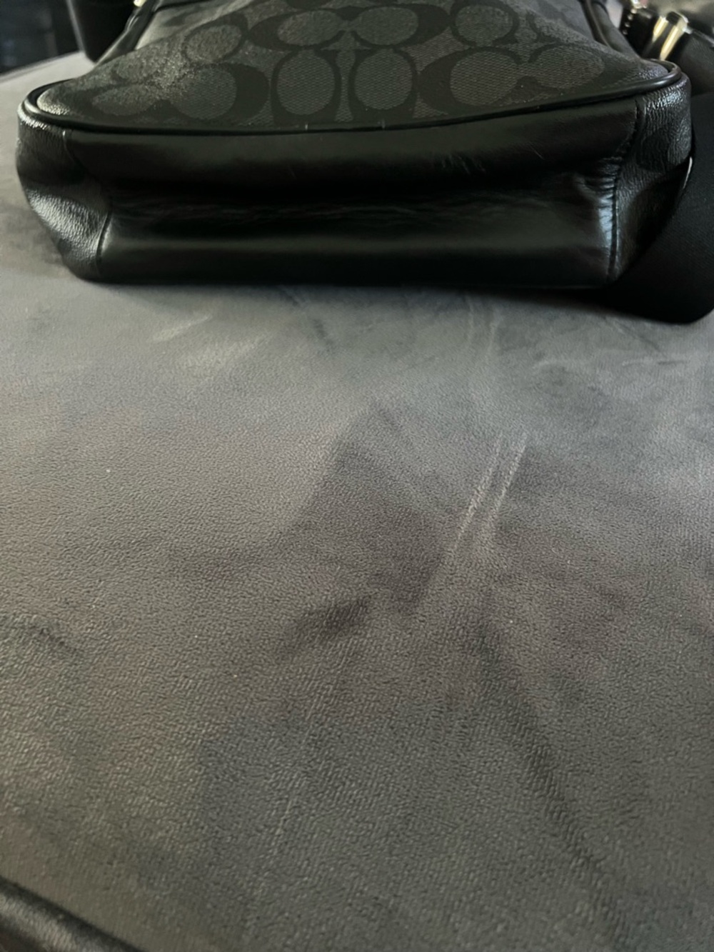 COACH Sullivan Crossbody Signature Canvas & Leather Charcoal Black Men’s/Unisex - Picture 4 of 7